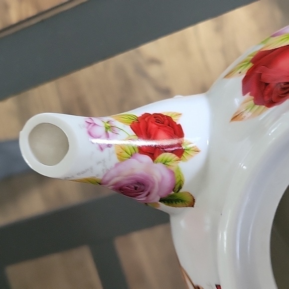 Alpine Cuisine Roses Favorite Teapot Porcelain White Replacement Collectible - Picture 15 of 16